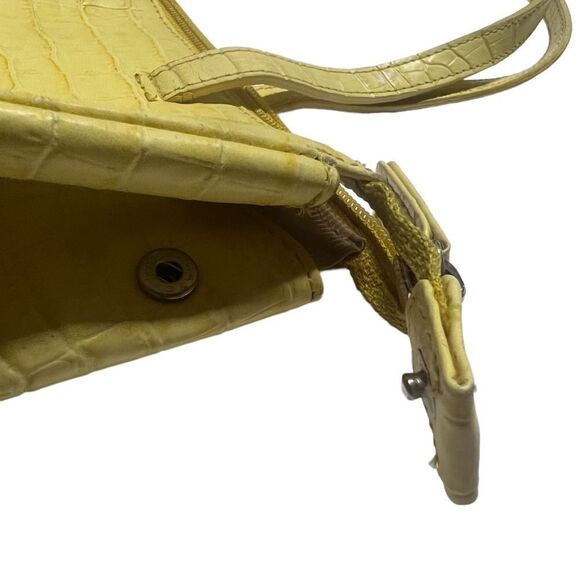 Yellow leather Talbots handbag  - Picture 5 of 11